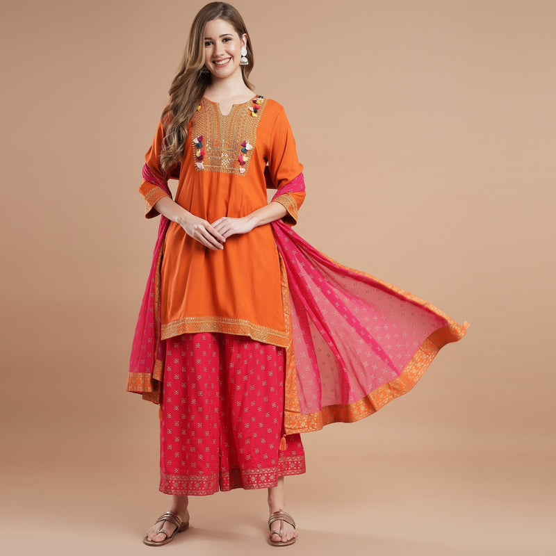 Buy online Orange Colour Cotton Kurti from Kurta Kurtis for Women by Shri  Krishna Design for ₹499 at 23% off | 2024 Limeroad.com
